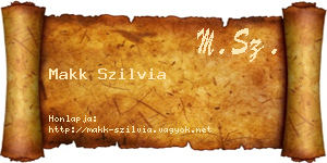 Makk Szilvia névjegykártya