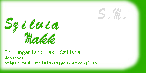 szilvia makk business card